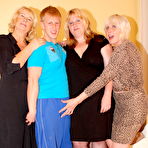 Pic of Three horny older ladies and one strapping partyboy