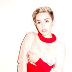 Pic of Miley Cyrus see through and topless posing photos