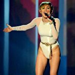 Pic of Miley Cyrus cameltoe & hard nipps at MTV Europe