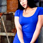 Pic of SexPreviews - Mia Li asian in blue dress is rope bound with candle wax