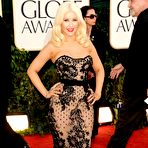Pic of Christina Aguilera sexy posing at Golden Globe Awards 2011