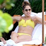 Pic of Jennifer Lopez in yellow bikini poolside shots