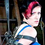 Pic of SexPreviews - Iona Grace busty is spread in leather strap dungeon bondage