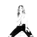 Pic of Lindsay Lohan sexy black-&-white photoset