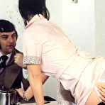 Pic of Retro porn ~ Hairy seventies pussy inspected by two guys!