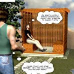 Pic of The hustler and boy-prostitute in the city park: 3D gay story and male anime comics
