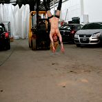 Pic of Hanged and lashed under a forklift