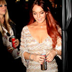 Pic of Lindsay Lohan legs and cleavage paparazzi shots