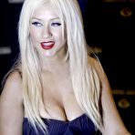 Pic of Christina Aguilera shows cleavage at press conference in Brazil
