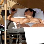 Pic of Aida Yespica topless on the beach paparazzi shots