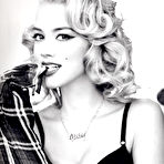 Pic of Amber Heard black-&-white retro style photoshoot