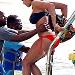 Pic of Rosario Dawson caught on the beach in Barbados