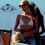 Pic of Paris Hilton hard nipples under white bikini top