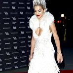 Pic of Rita Ora slight cleavage in night dress