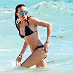 Pic of Katie Cassidy in dark bikini on the beach
