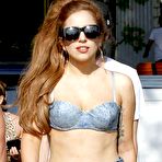 Pic of Lady Gaga in bikini top and short shorts
