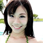 Pic of Fumina Suzuki posing in yellow bikini