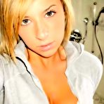 Pic of Trashed Girl Friends: Blonde amateur teen undressing and posing naked for the camera