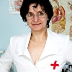 Pic of Miriam mature nurse fetish pussy dildo masturbation