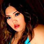 Pic of Asian BBW Cassie in blue bra and panties
