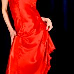 Pic of Tranny Cougar Delia in Red Satin Gown