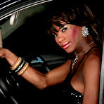 Pic of Ebony Party Girl Tooled On The Road - Black Shemale X