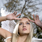 Pic of Sinful Goddesses: Fallen Angel - Angelic Nelly falls from heaven to strip