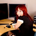 Pic of All Over 30 Free - Presents Mature Redhead Shannon Masturbating In Office