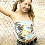 Pic of Andi Pink - Cute teen angel Andi Pink takes off her mini skirt and shows her tight little ass.