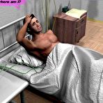 Pic of Tattoo and piercing decorated body of nurse: 3D anime comics about lecherous blonde babe and massive cock of her patient