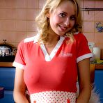 Pic of Boob Study - Sexy big boobed Mika Bodana strips in the kitchen and plays with cream and a toy