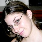 Pic of Amateur Brunette Freckled Face Teen Wearing Glasses