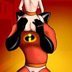 Pic of Elastigirl with red dildo blowjobs as gets penetrated \\ Cartoon Porn \\