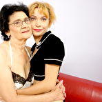 Pic of Hairy granny getting licked by a hot babe