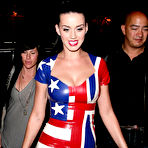 Pic of Katy Perry looking sexy in tight multiflag dress