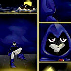 Pic of Nasty Blackfire getting punished and plugged by Robin \\ Comics Toons \\