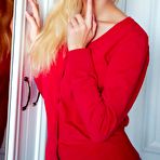 Pic of Busty Blonde In A Red Sweater