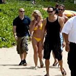 Pic of Britney Spears sexy in yellow bikini on the beach in Hawaii