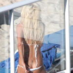 Pic of Victoria Silvstedt hard nipples, cameltoe and cleavage in bikini on the beach