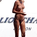 Pic of Toni Garrn topless on a yacht in Ibiza