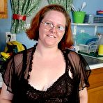 Pic of Chubby Loving - Redhead Mature BBW Teasing In Kitchen