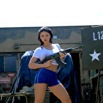 Pic of Veronika Zemanova Army Truck Super Large Remastered Photos