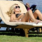 Pic of Abigail Clancy in bikini poolside paparazzi shots in Portocervo