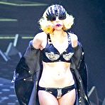 Pic of Lady Gaga sexy performs in leather bra and pants