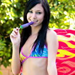 Pic of Bikini Girl Catie Minx Teases With A Popsicle By The Pool