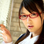 Pic of Noriko Kijima Asian with specs and office suit is elegant and hot
