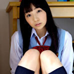 Pic of Kotone Moriyama Asian shows behind under uniform short skirt