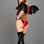 Pic of Sayuri Ono Asian in long boots is batwoman waiting for victims