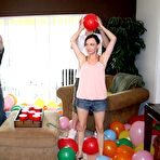 Pic of Two yummy babes dicked at a balloon party