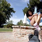 Pic of Misty Stone - Misty Stone takes her sexy denim shorts off and jumps on throbbing meat pole.